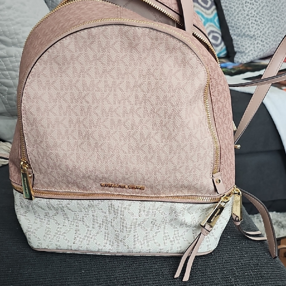Michael Kors Blush and Cream Backpack